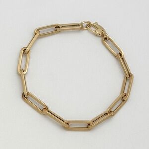 Dyadema Italy 14K Yellow Gold Paperclip Chain Bracelet - NWOT